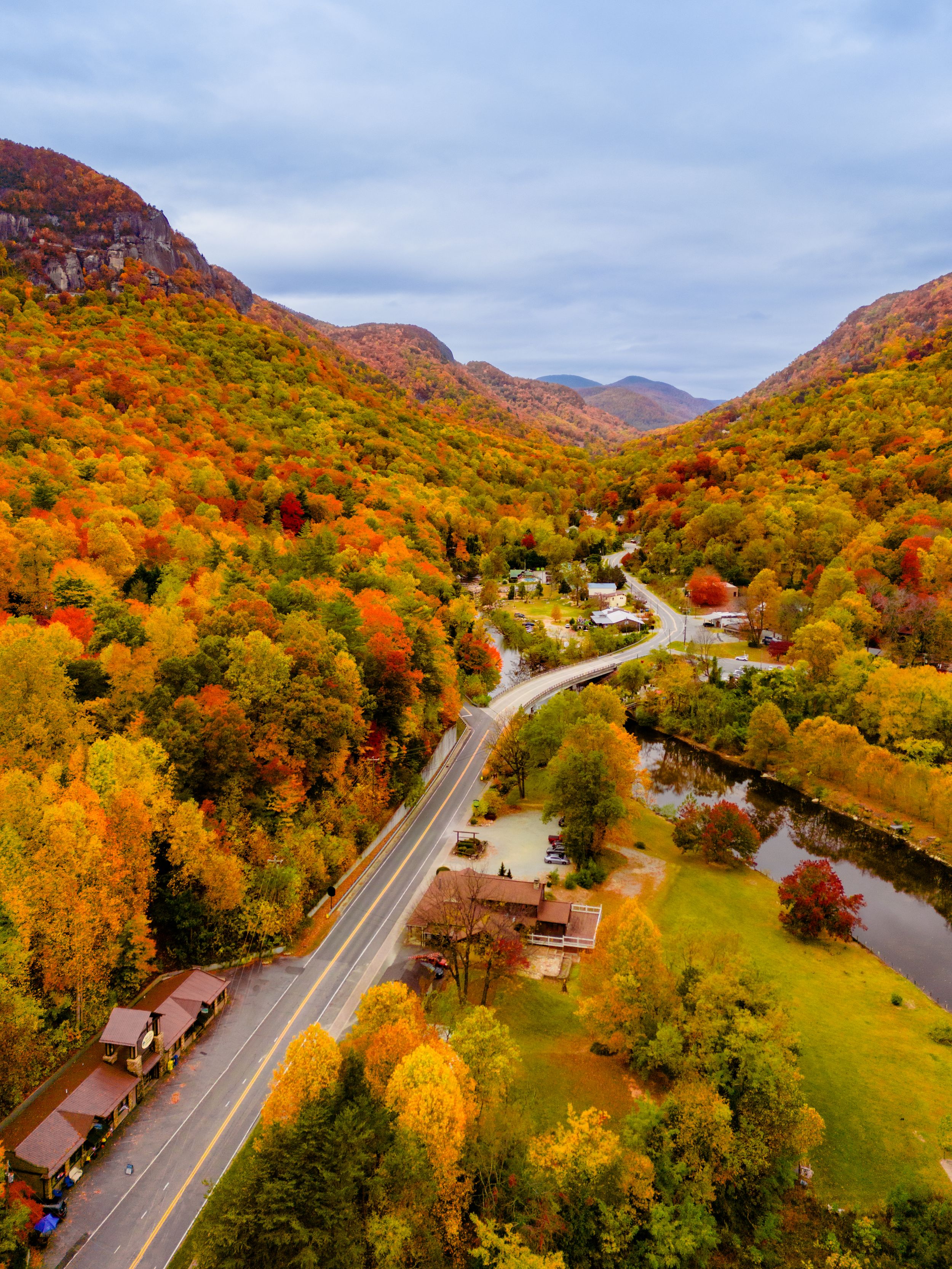 Lake Lure, North Carolina during the Fall and Autumn