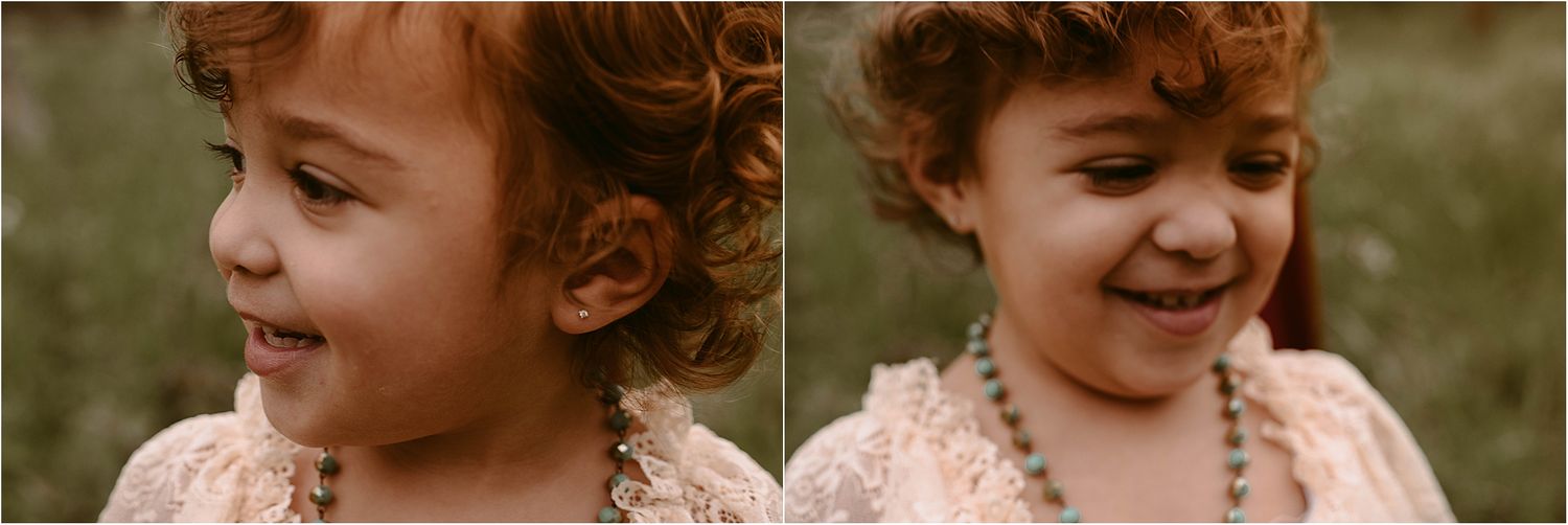 Close-up portraits showing pure joy and laughter in natural light.