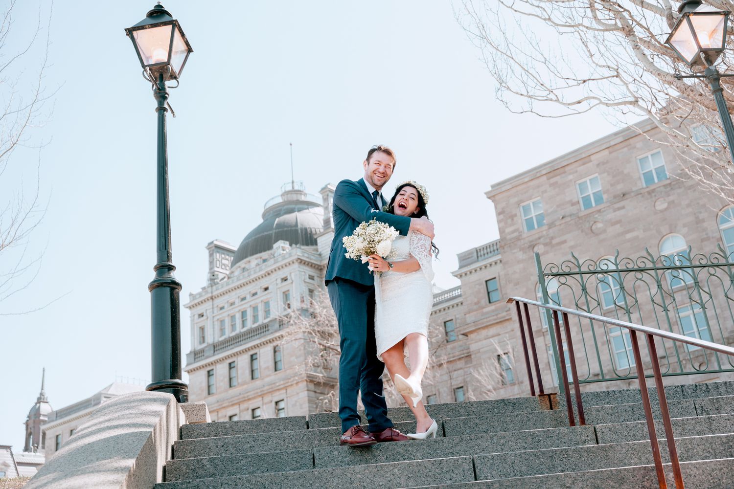 Mariage dans le Vieux-Montréal au palais de justice