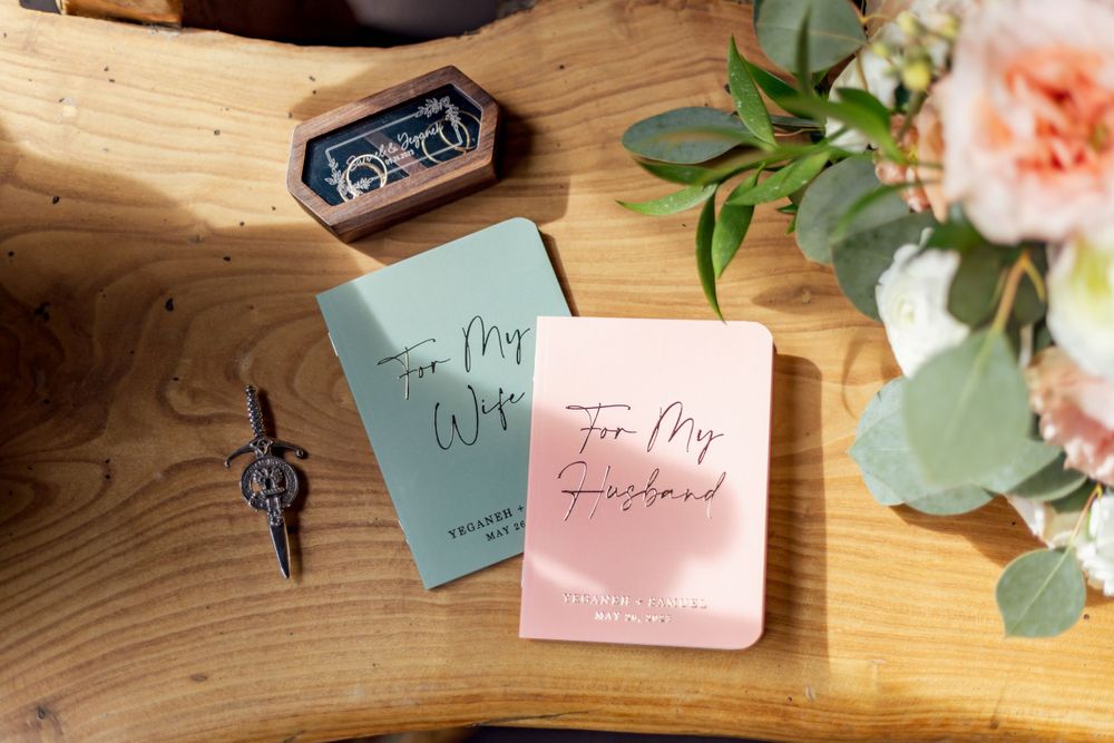 detailed wedding flat lay at summer missouri wedding