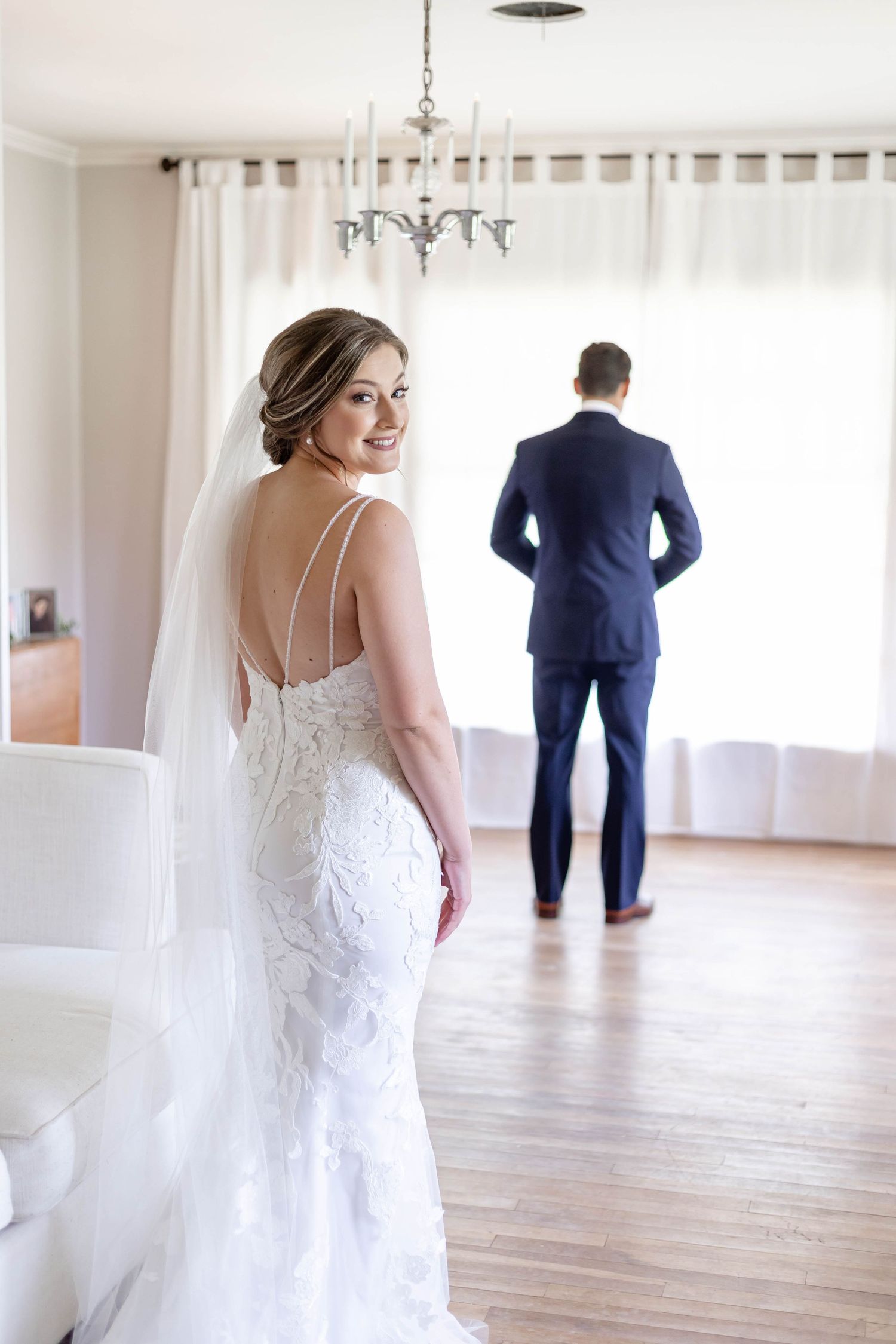 first look bride and groom in Arnaudville, LA