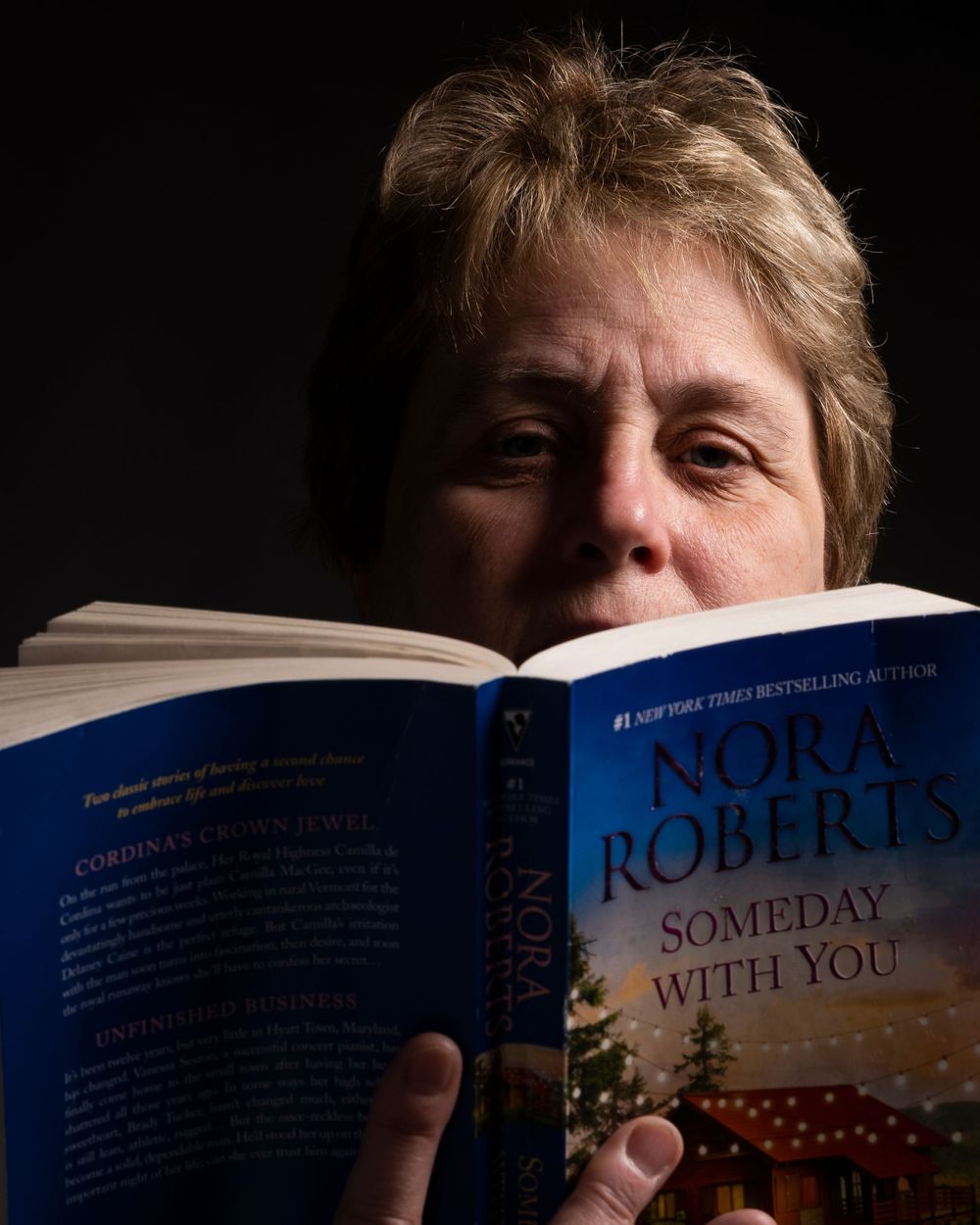 woman with book