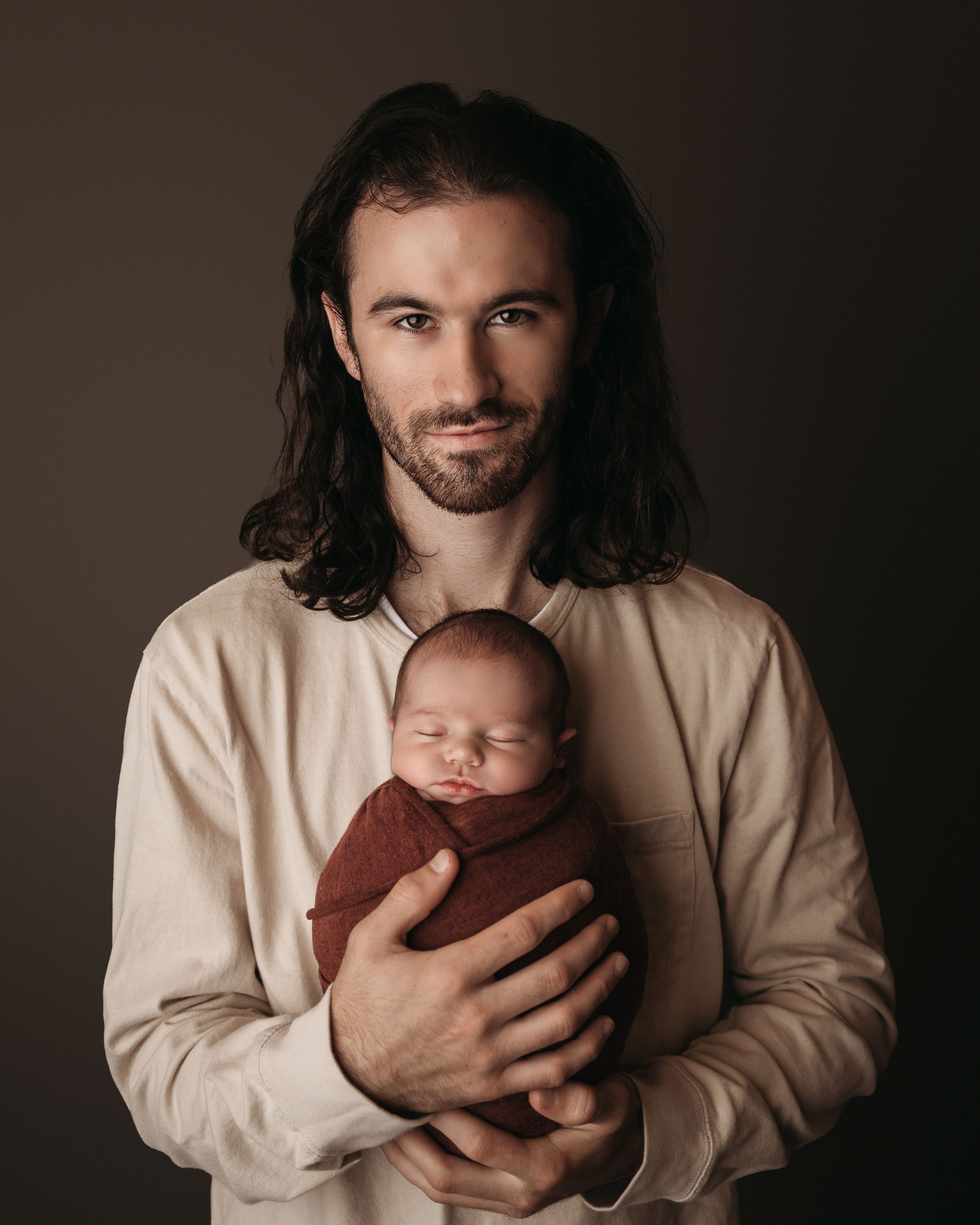 Father Daughter Newborn Maine Photographer