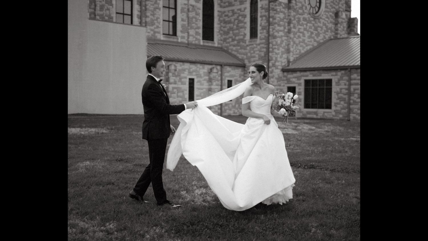 By The Clarks Gothard Wedding Video Monochrome Black And White Film