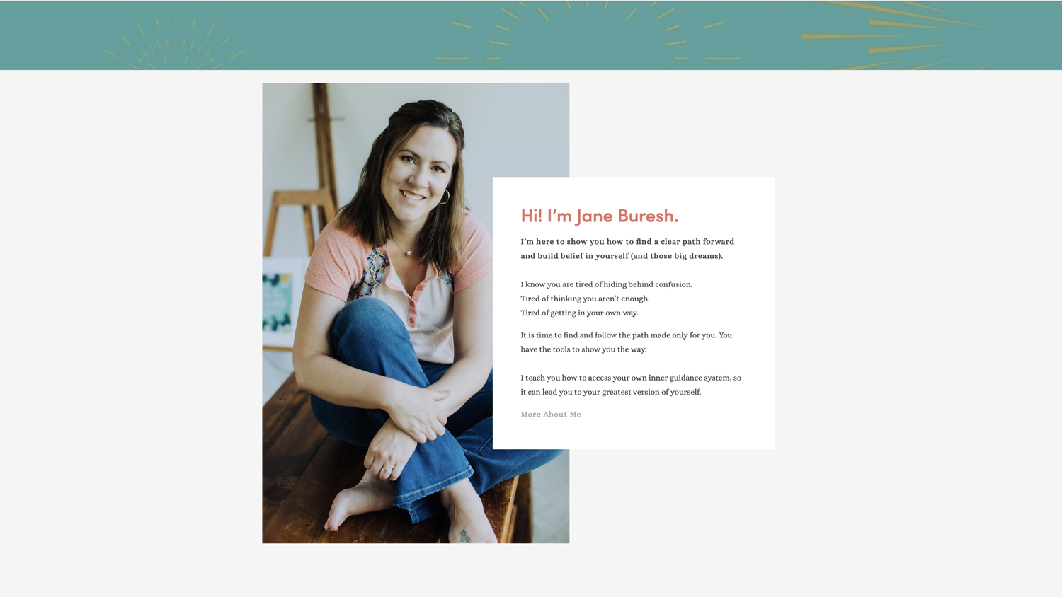Minimalist website design mockup showing clean layout and typography.