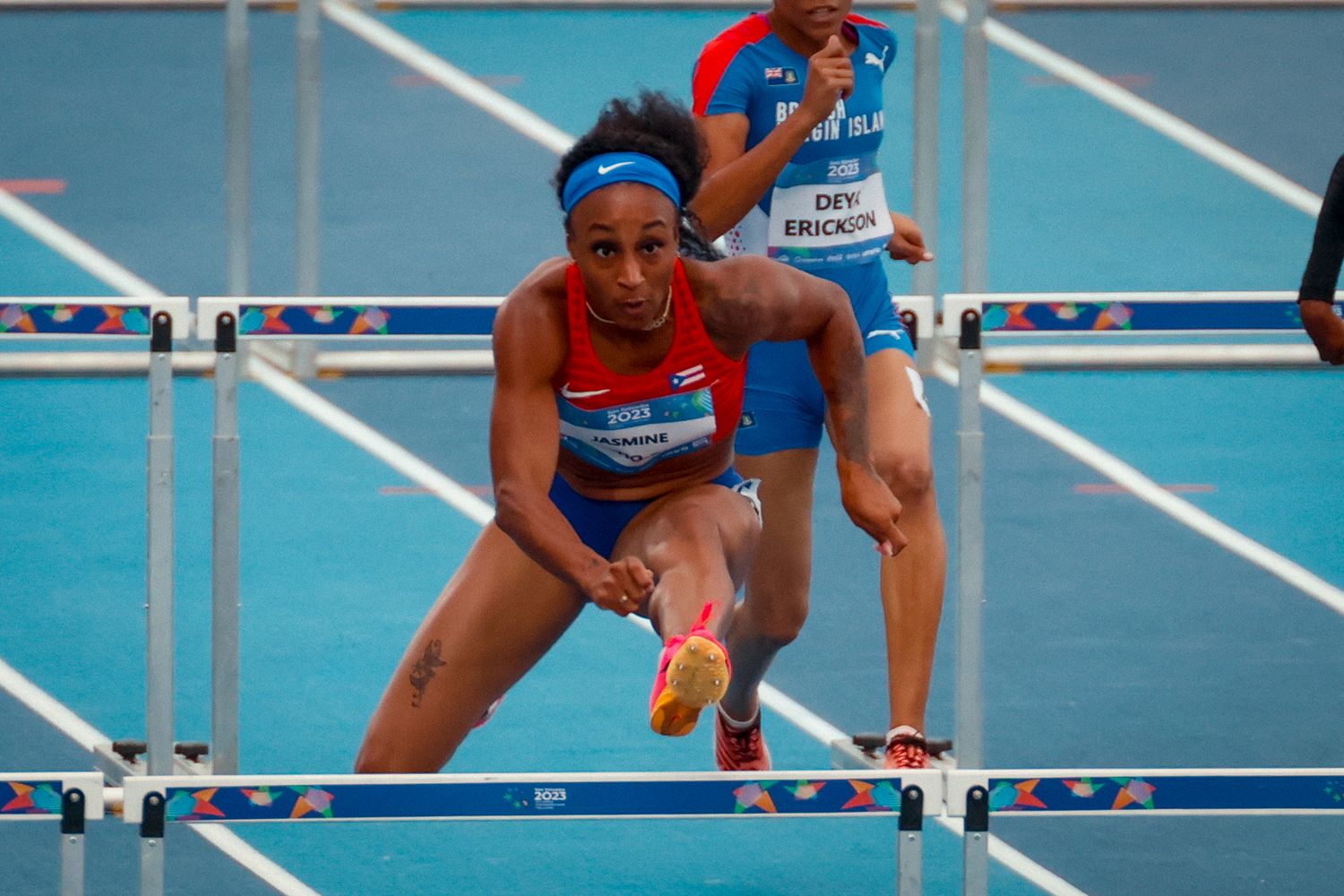 Jasmine Camacho, an athlete in the 100-meter hurdles