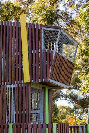 timber and steel nature lookout Perth Playgrounds
