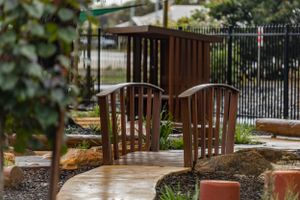 Children's playground crafted wooden bridge Perth