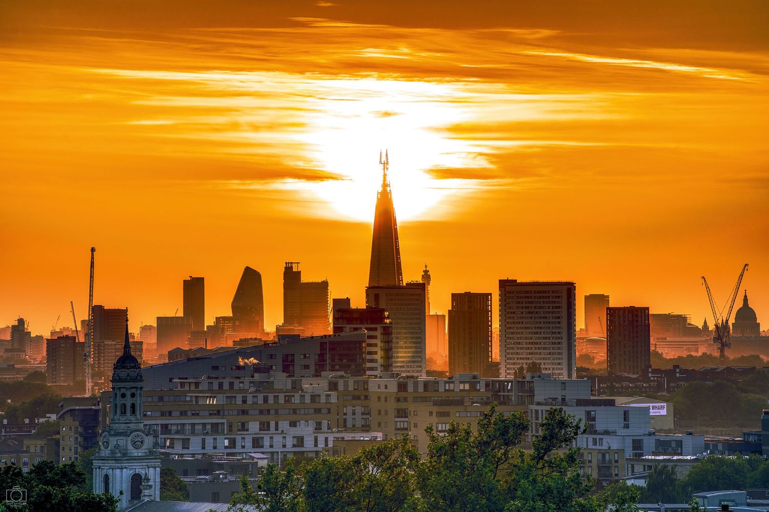 Sunset behind The Shard
