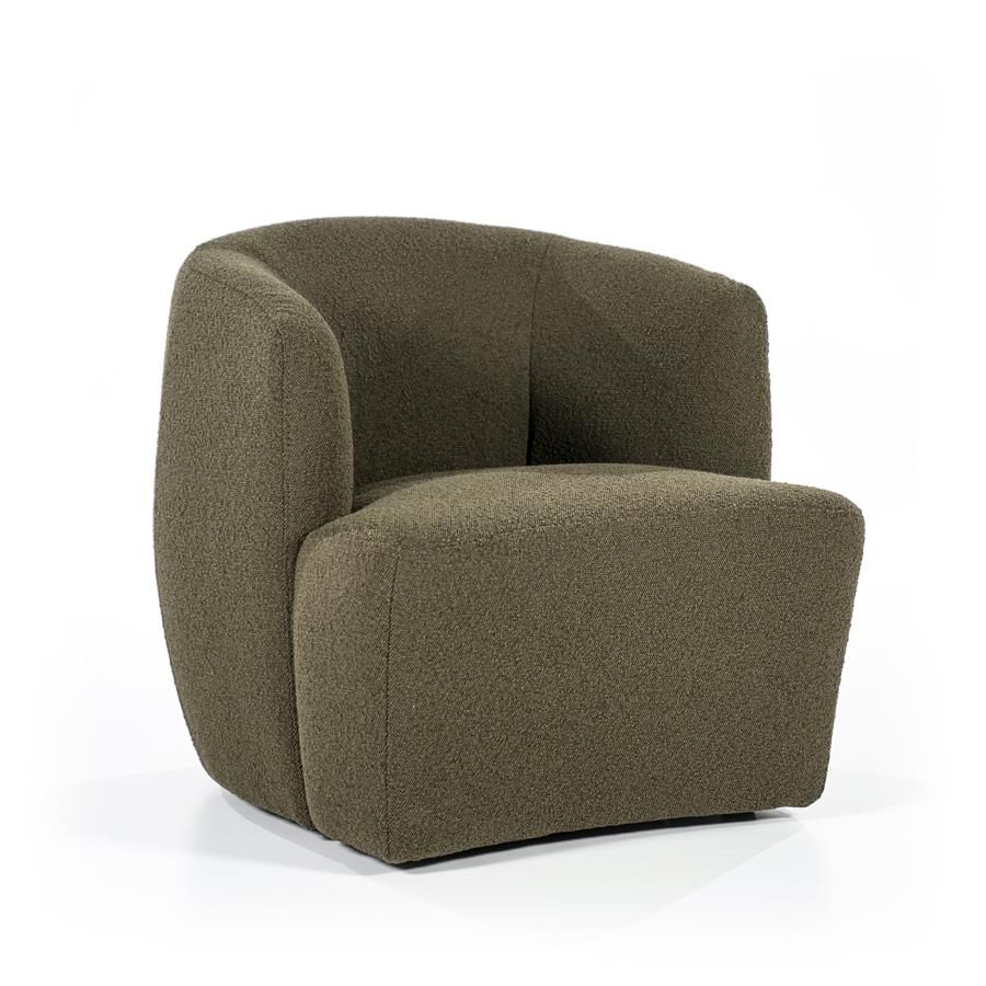 Olijfgroene fauteuil