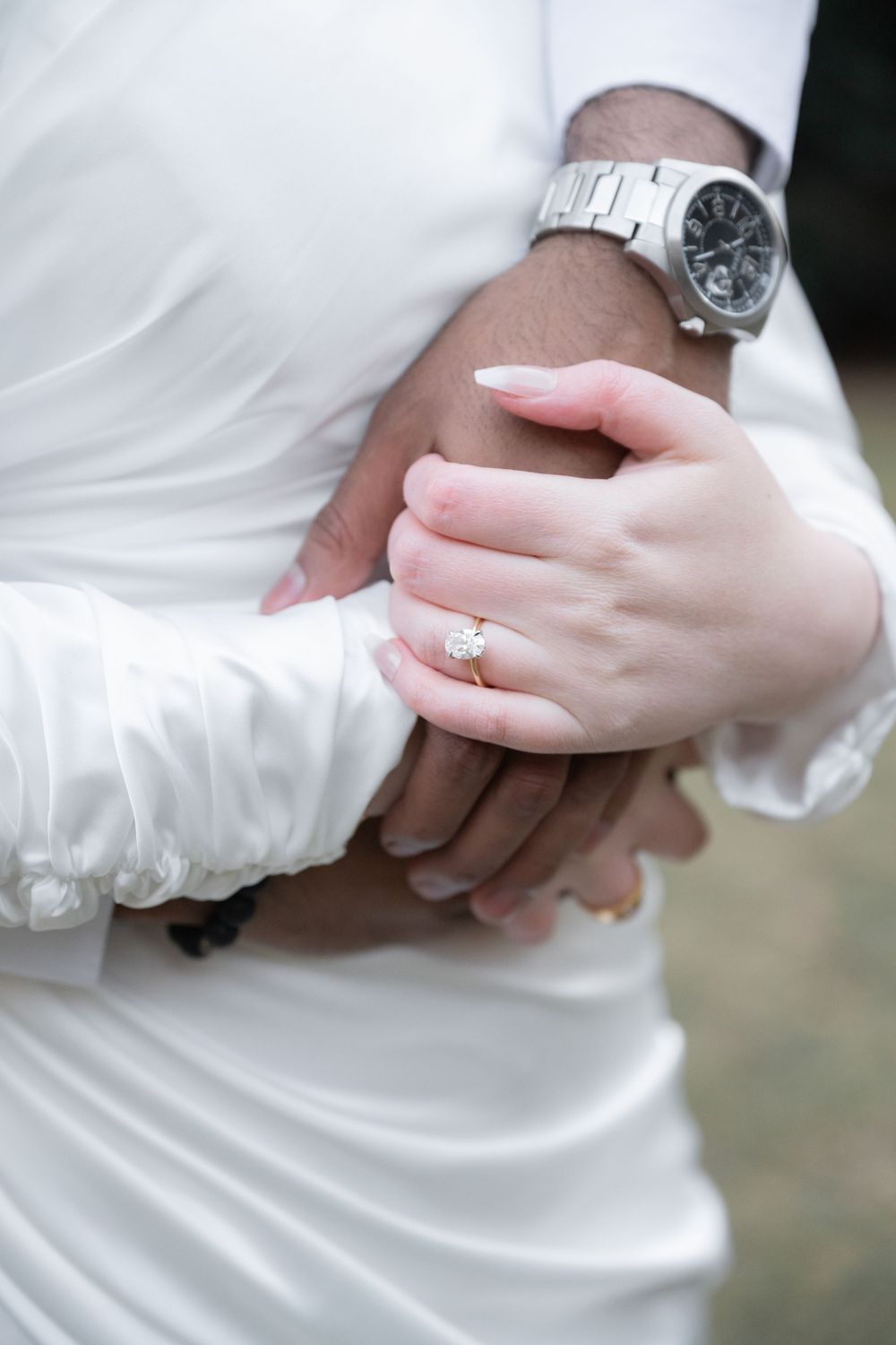 Engagement ring photographed during wedding shoot in Toronto