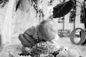Artistic black and white sequence capturing ethereal moments in a garden setting.