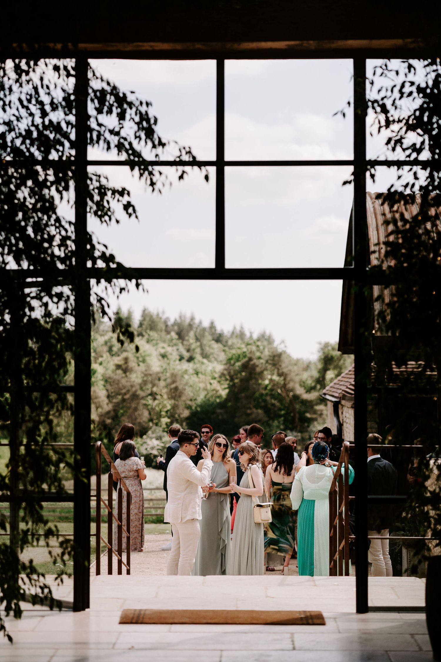 wedding-guests-laughing-old-gore-yardspace-events-wedding