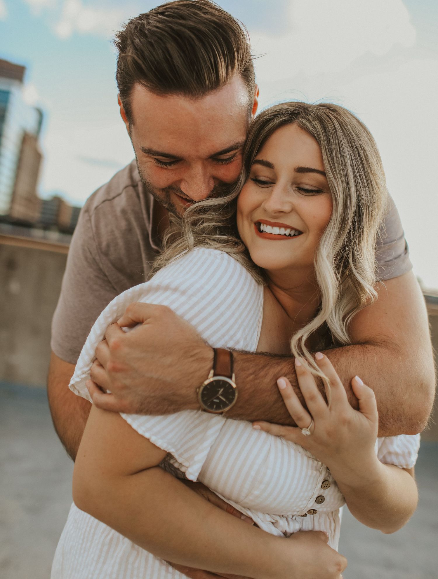 Engagement Session on parking garage