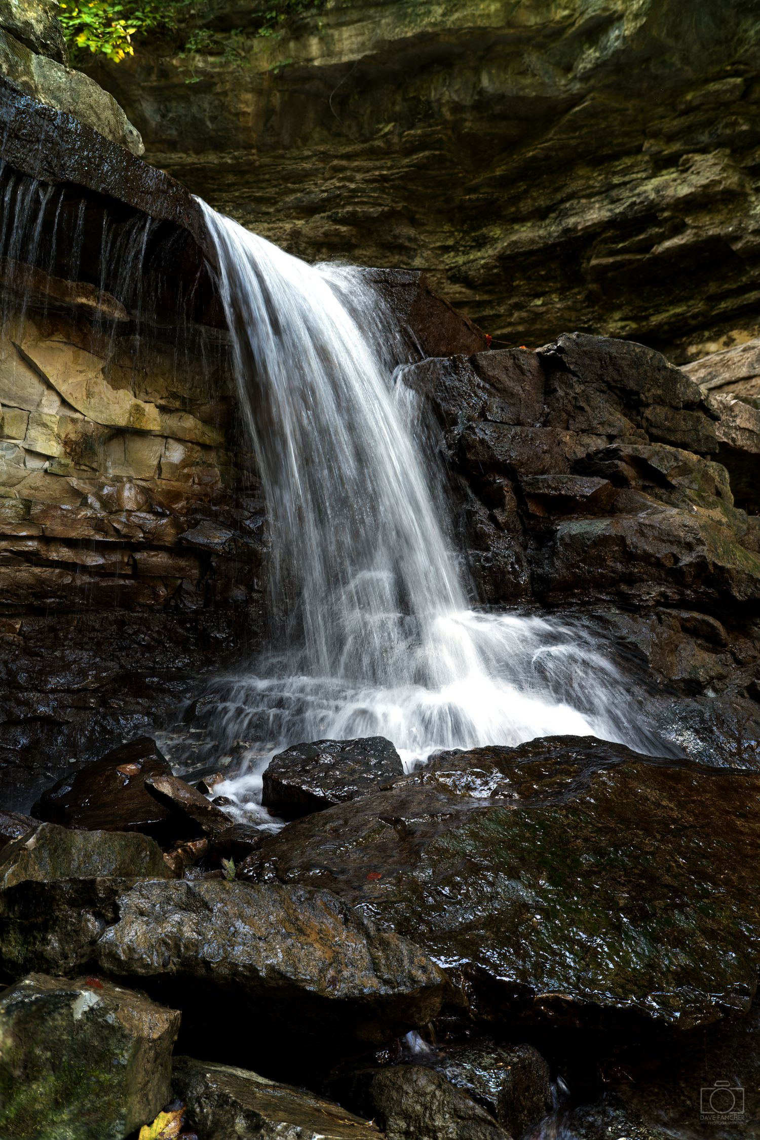 What's left of the waterfall at McCormick's Creek State Park