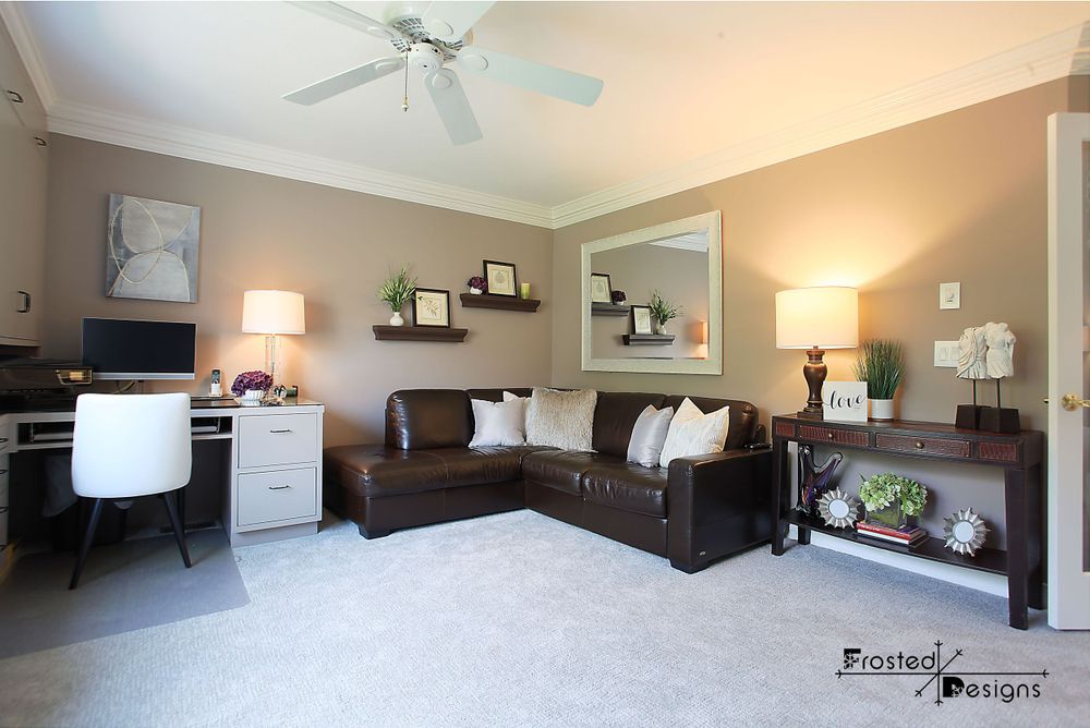 Office living area perspective for real estate photography.