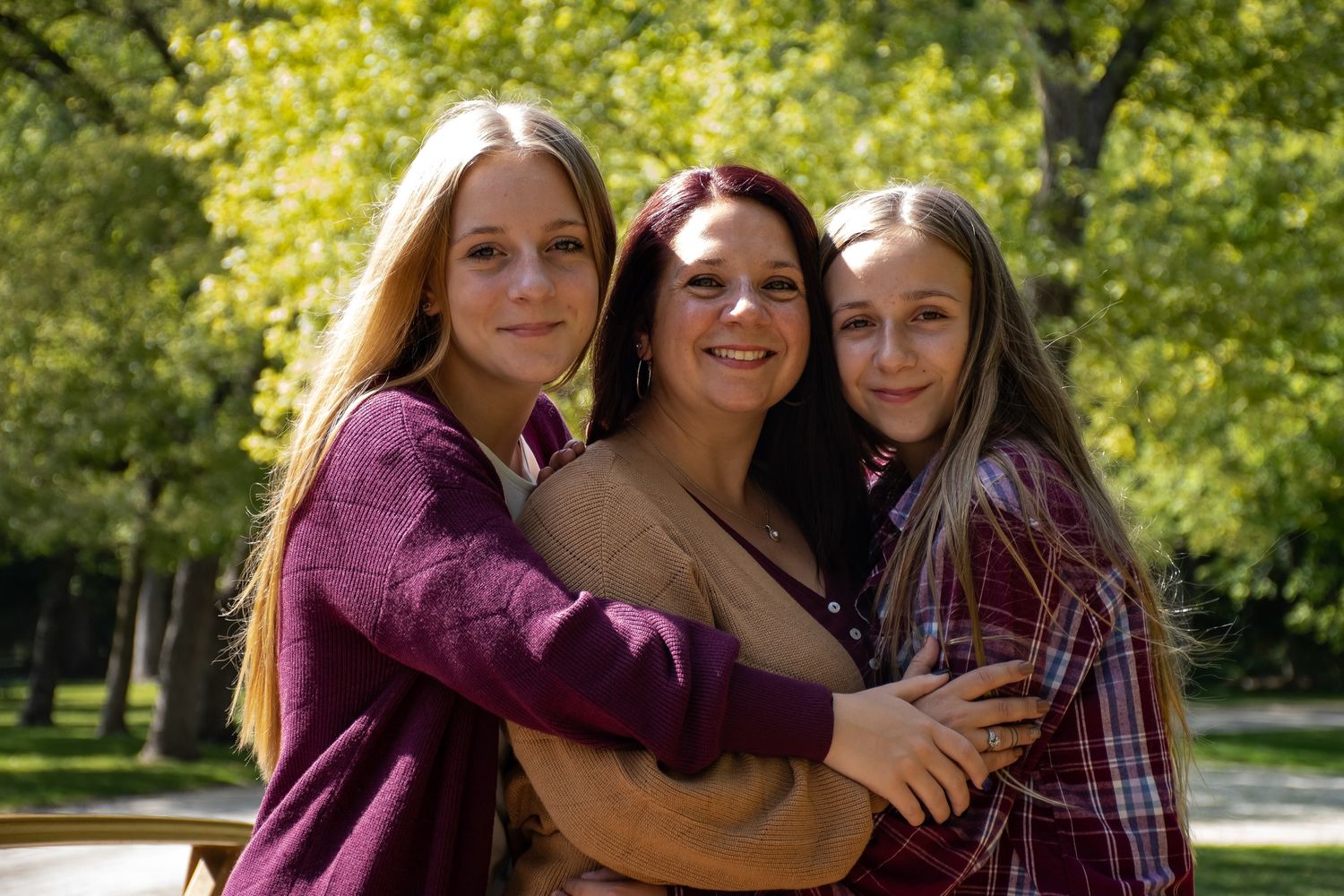 Family, mother and daughters