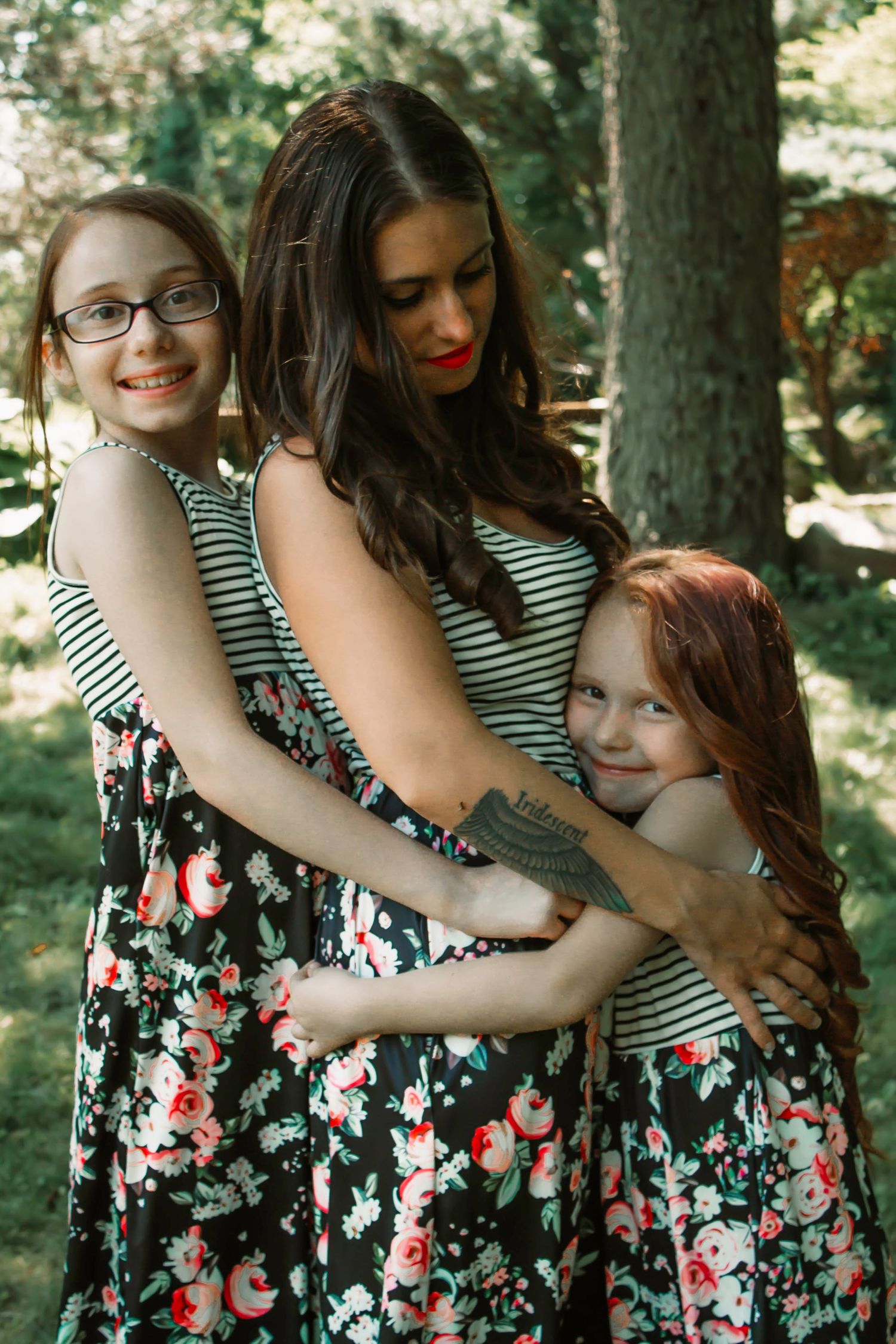 family, mother and daughters