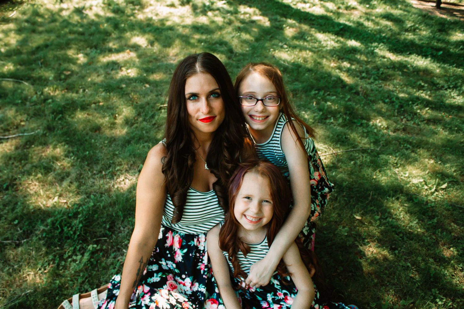 family, mother and daughters