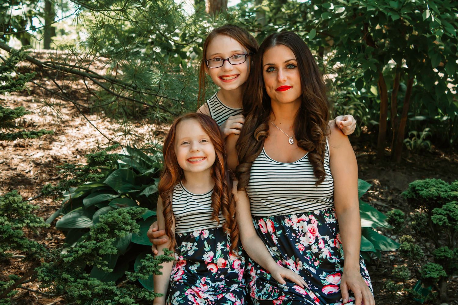 family, mother and daughters