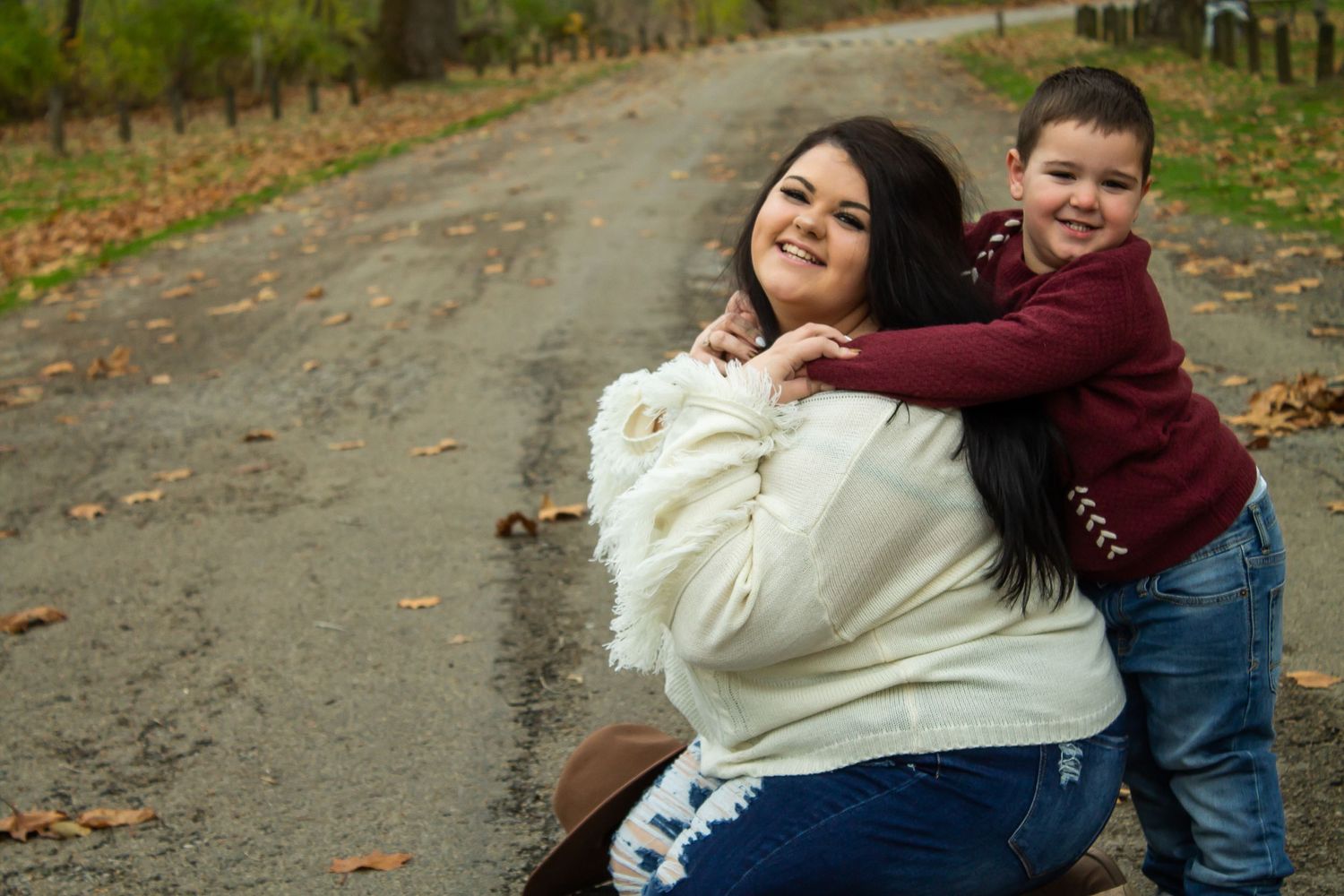 family, mother and son