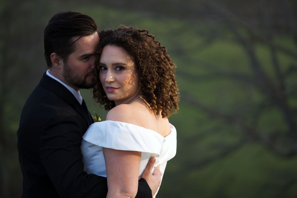 A romantic wedding portrait.