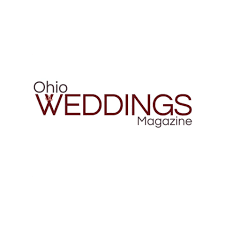 Ohio Weddings Magazine logo header in burgundy text on white background.