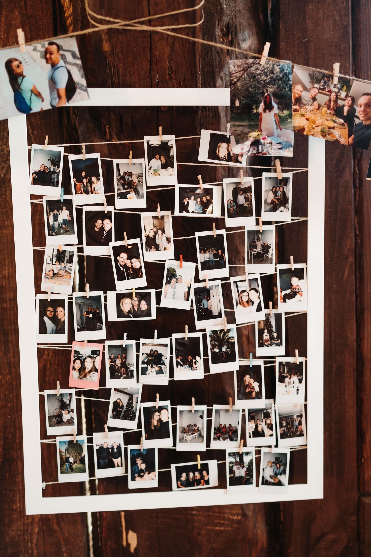 photo display at the wedding