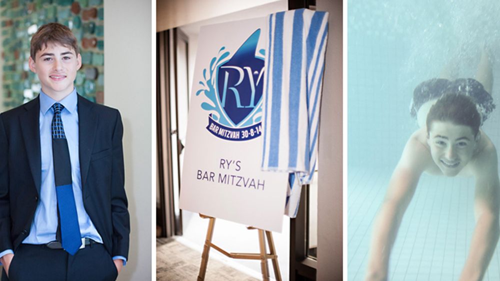 Triptych featuring formal portrait, event signage and underwater photography.