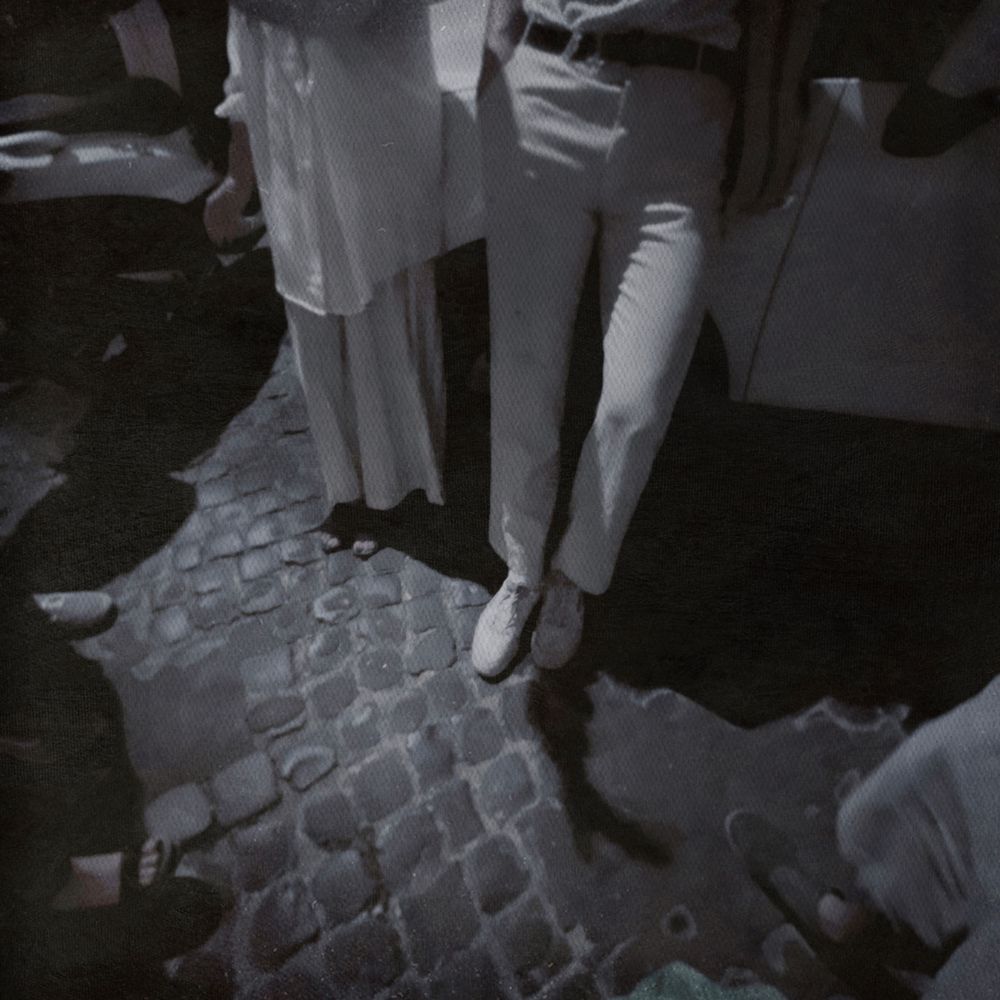 Meeting The Couple - 2 (Rome, Italy) - White pants, dress, legs