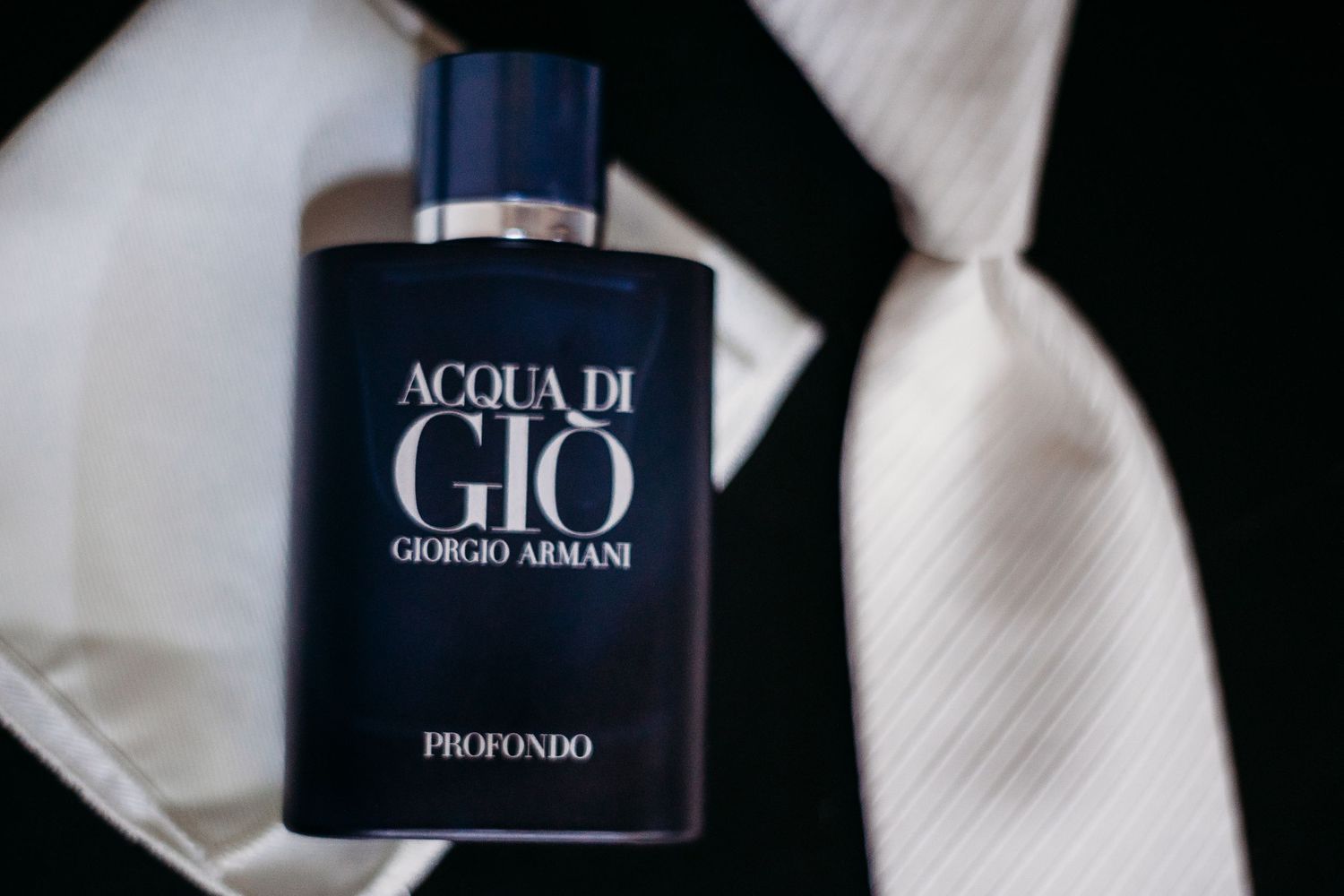 A bottle of Acqua di Gio Profumo cologne by Giorgio Armani against a white background.