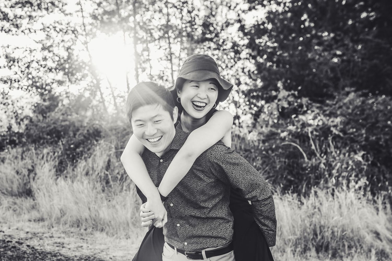 Brother sister laughing in a photo taken by Redmond Family Photographer