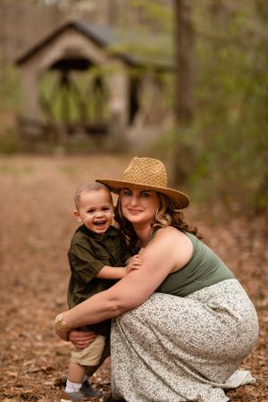 Mommy an me portrait session outdoors Fayetteville