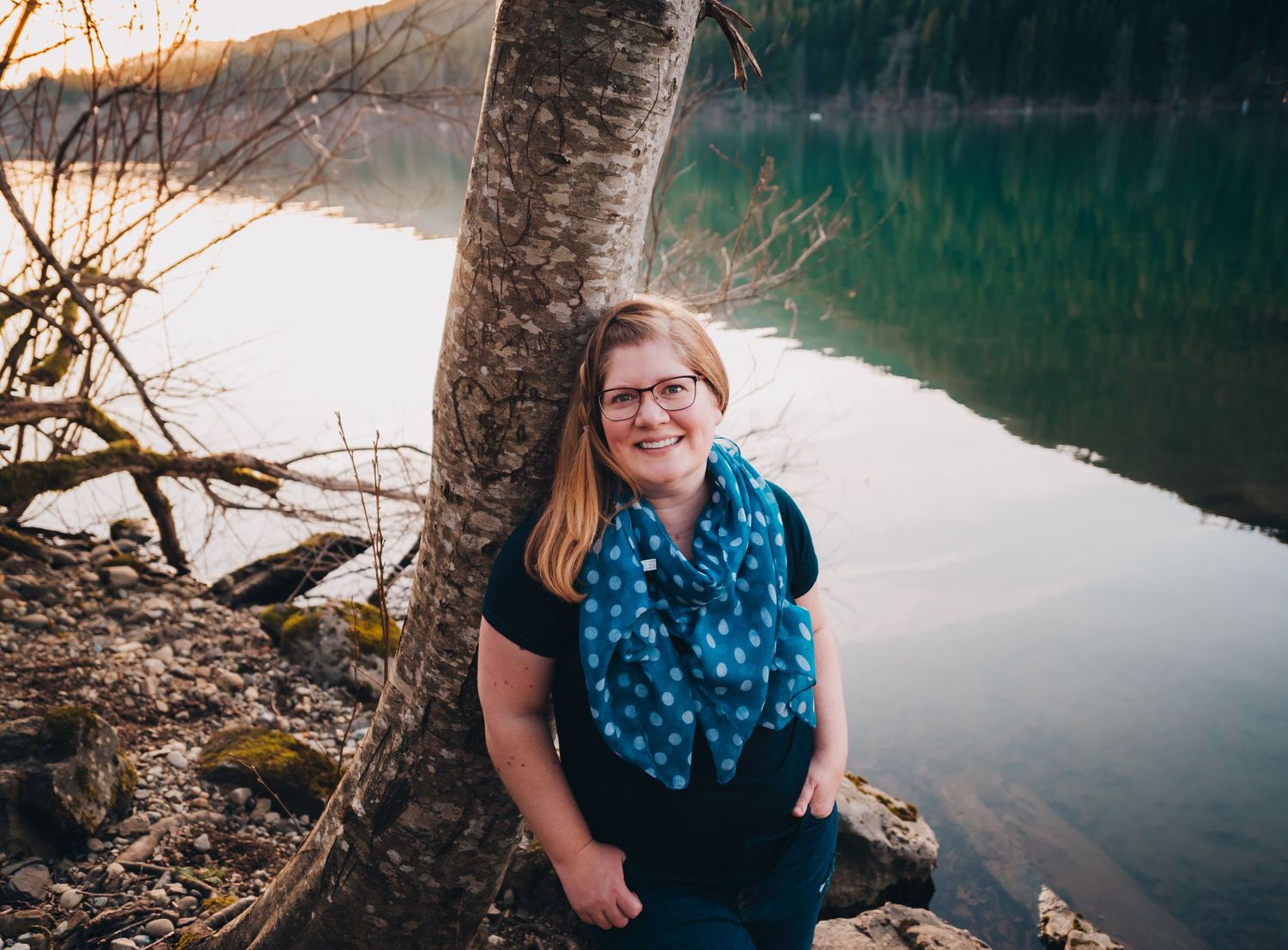 Image of Amy at Rattlesnake Lake in North Bend, Washington.