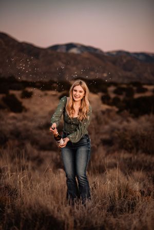 Class of 2024 senior graduation grad portrait pictures albuquerque abq nm New Mexico high school lobos poses college UNM