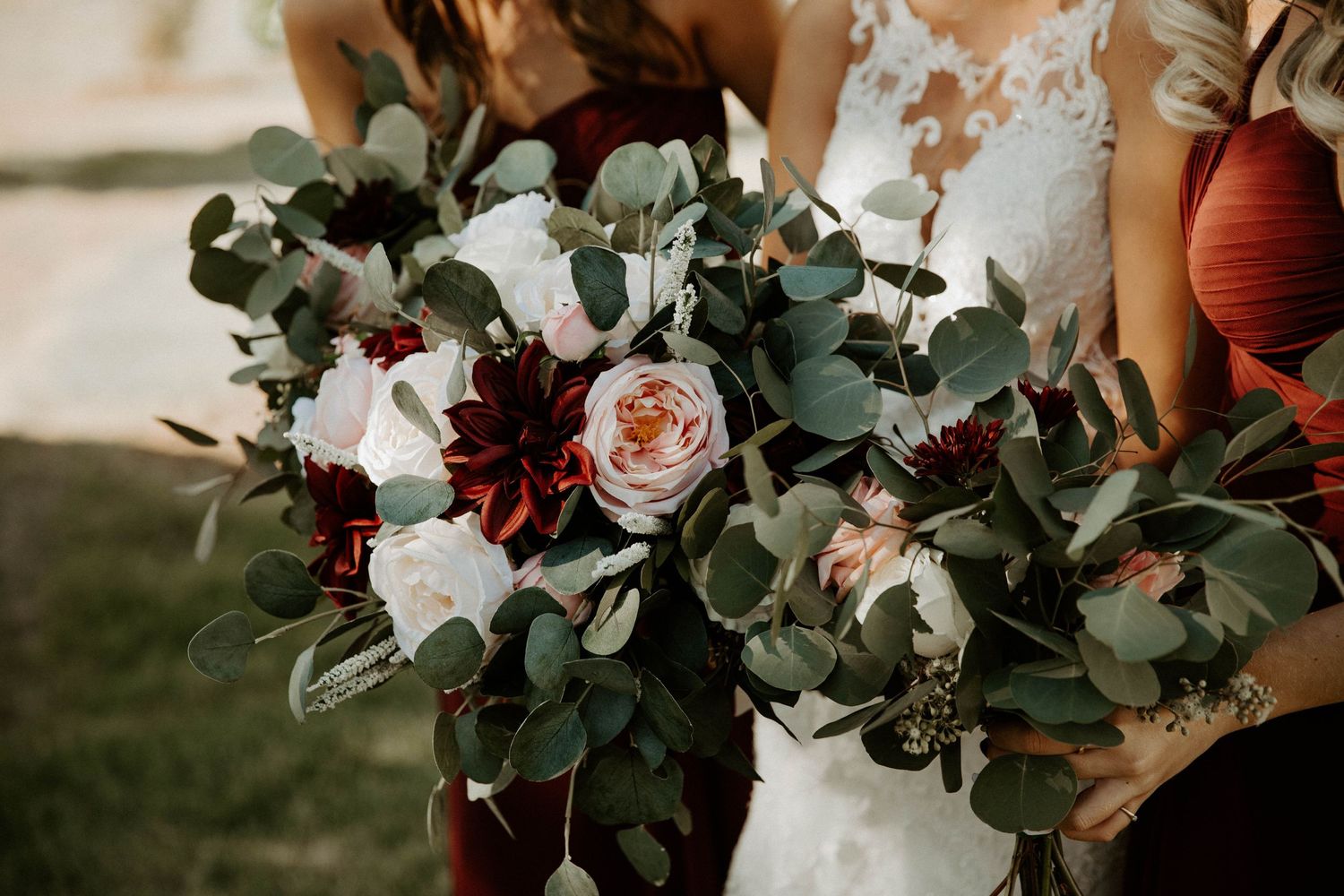 Bride and Bridesmaids Bouquet at The Reserve at Ranger Creek Ranch in Seymour, Texas outside of Wichita Falls, Texas