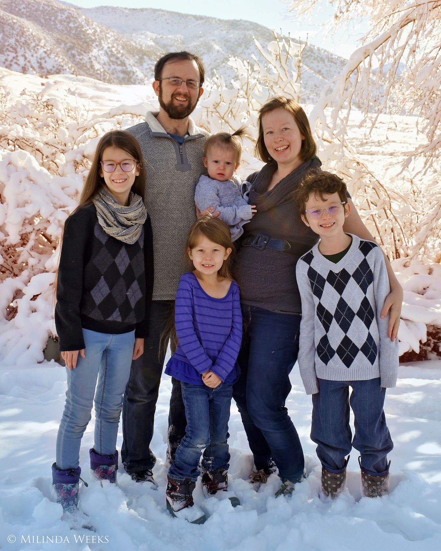 jessica and james esplin family snowy portrait juab county utah