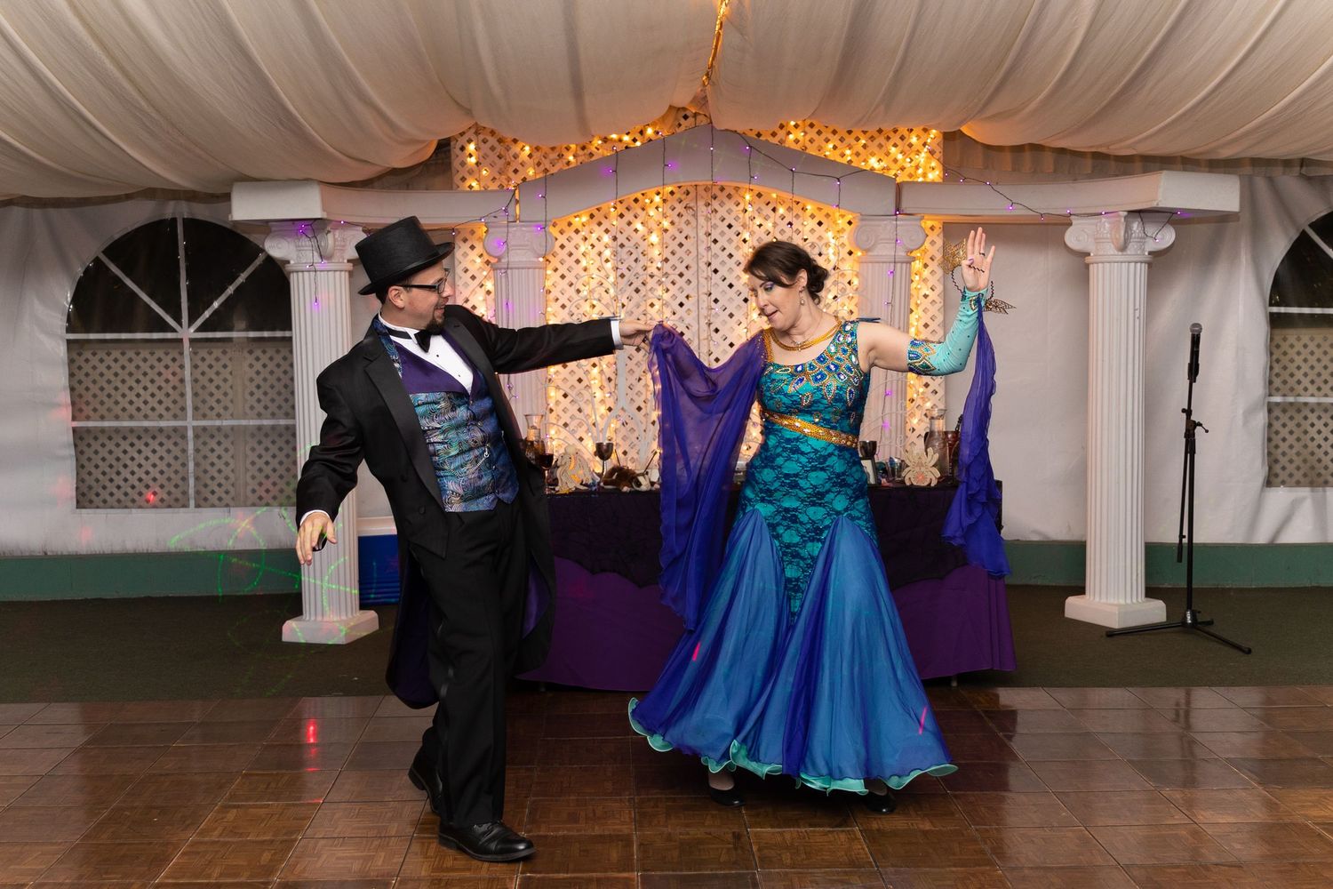 Bride and groom dancing their first dance