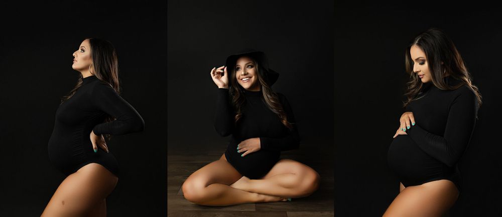 Collage of a maternity mom in fun poses. Greenville, SC newborn photographer, Easley, SC Newborn photographer