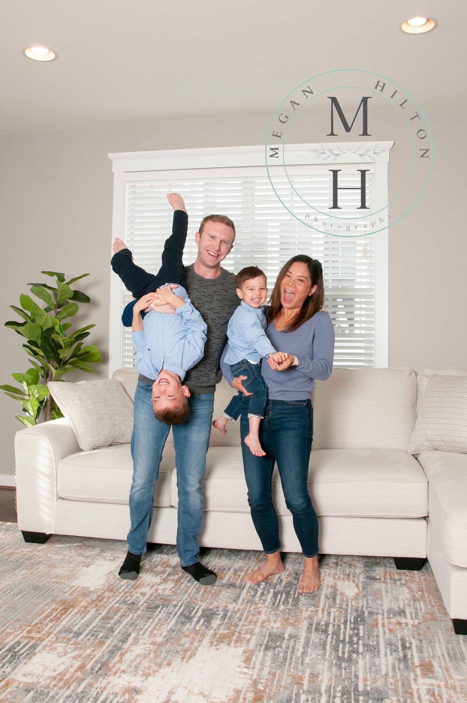 Family casual pose