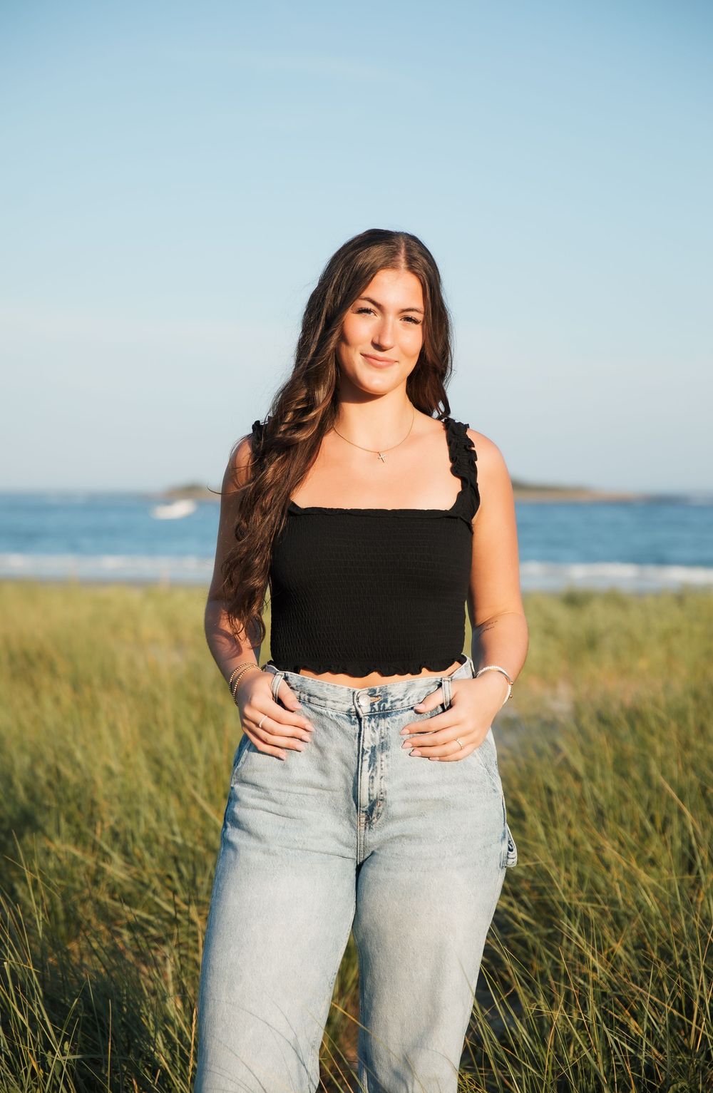 senior photo, senior photography. Kennebunkport, ME. Goose Rocks Beach Maine