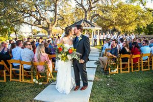 San Antonio couple's wedding at the Chateau Claire Boutique Bed and Breakfast.