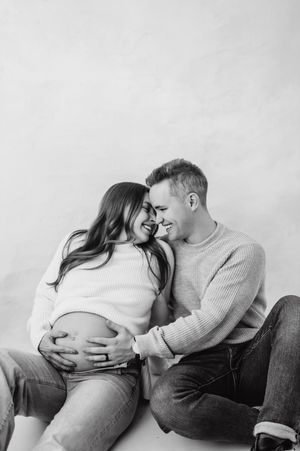 fine art maternity photography including partner and children based in Colorado