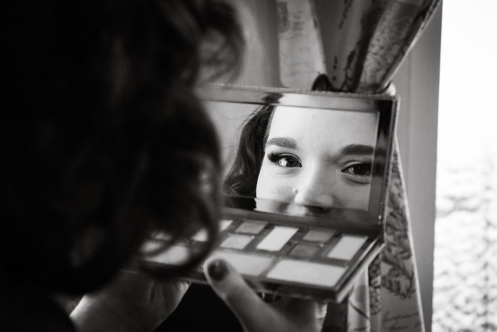 Bride getting ready.