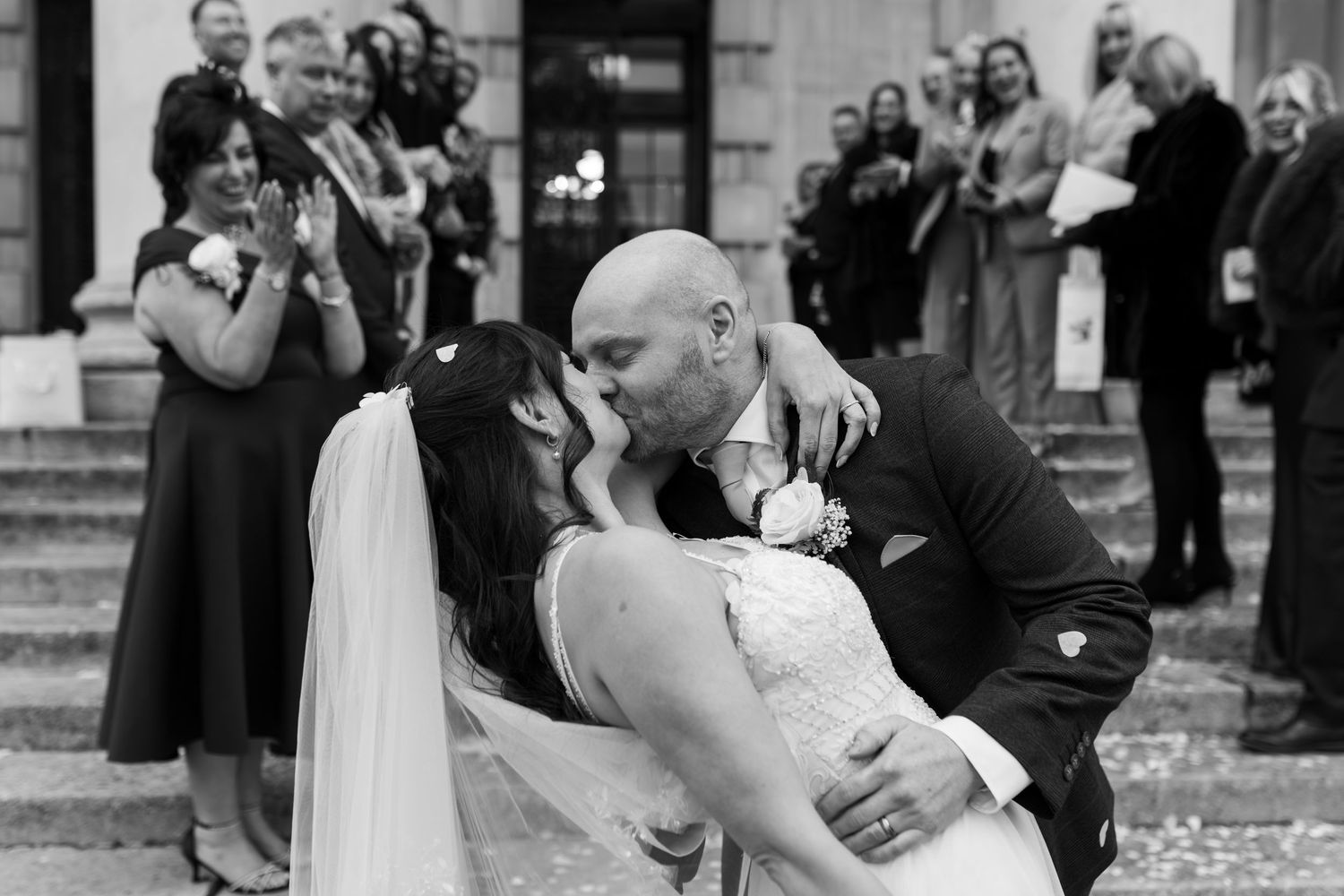 Leeds civic hall wedding photographer. Documentary style Yorkshire wedding photographer.