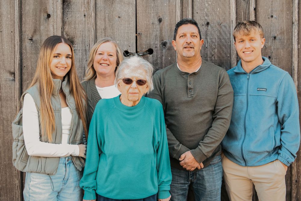 Family photo with grandma