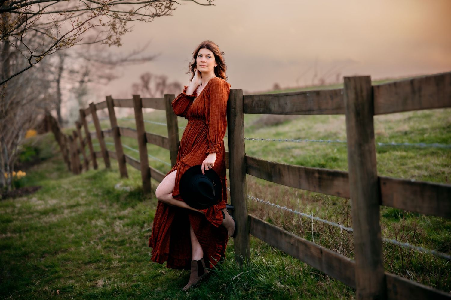 Branding Session for Miriam Dudley Photography at sunset in Warrenton, VA (Northern Virginia)