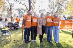 Albury Wodonga event photography by Jason Robins capturing a political campaign gathering for independent candidate Michelle Milthorpe.