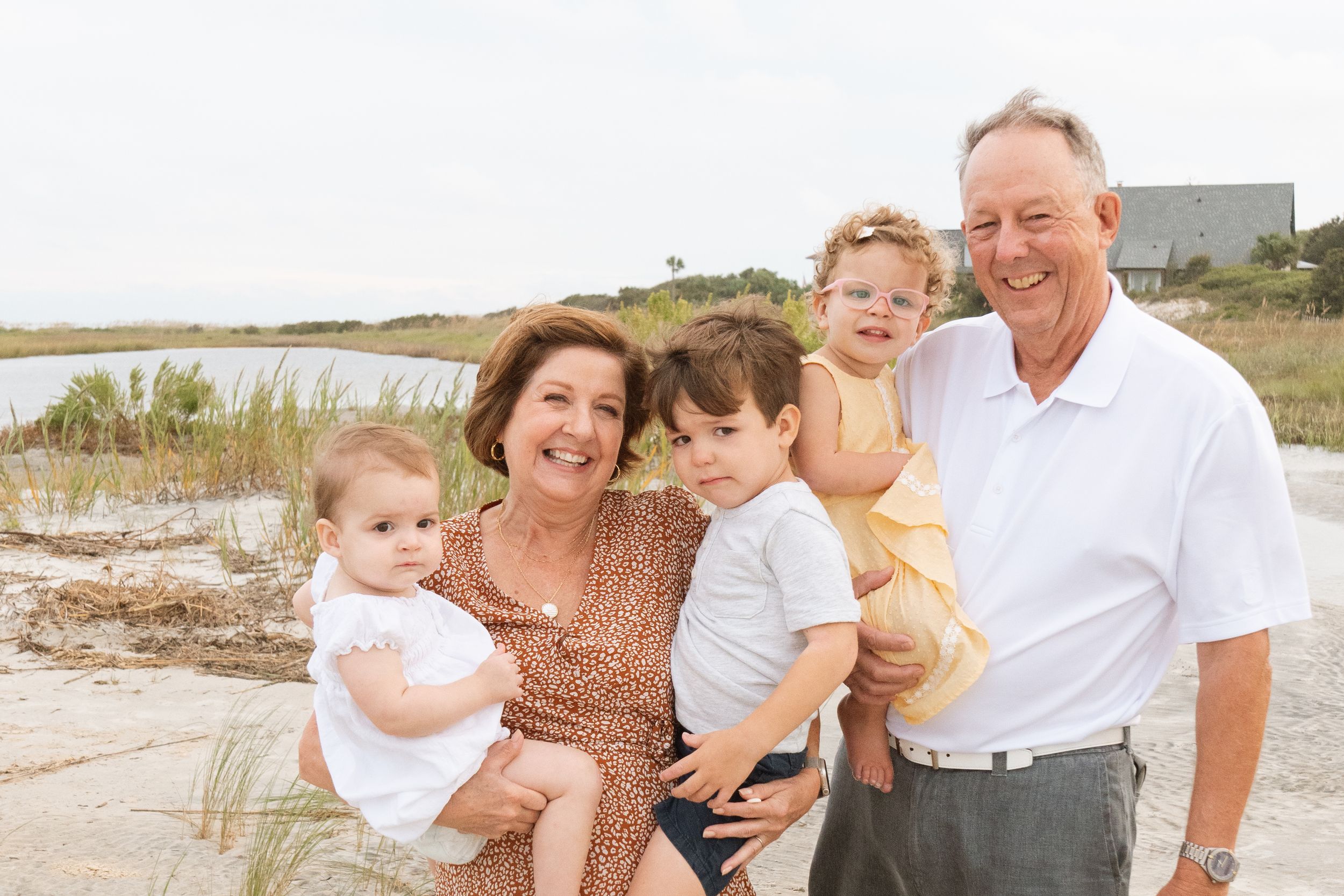 extended family photos sunset on saint simons island georgia