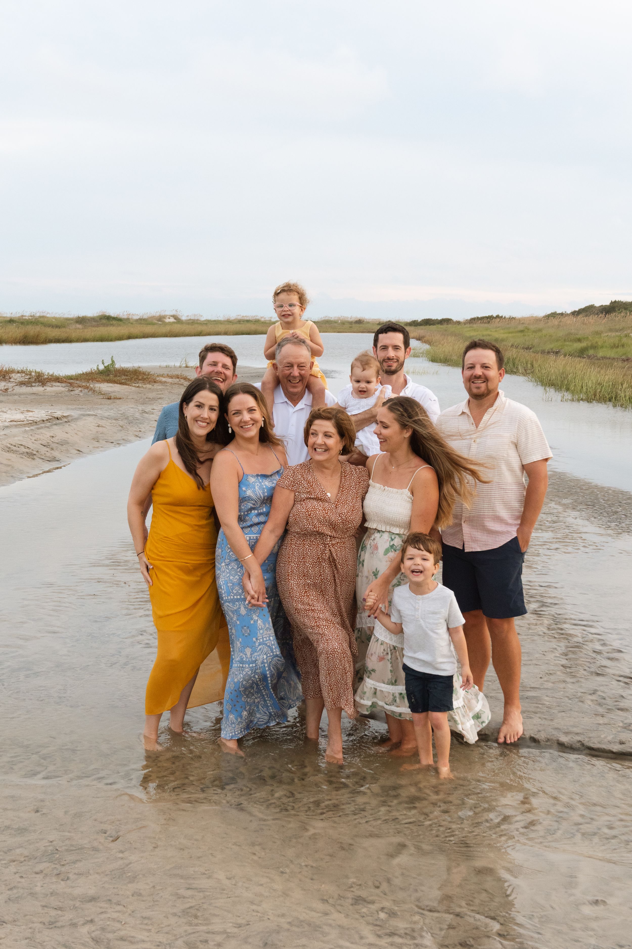 Big family photos on Beach Georgia St Simons Island Lindy Rebro photo
